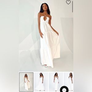 Princess Polly white Lincoln Maxi dress. Size 4